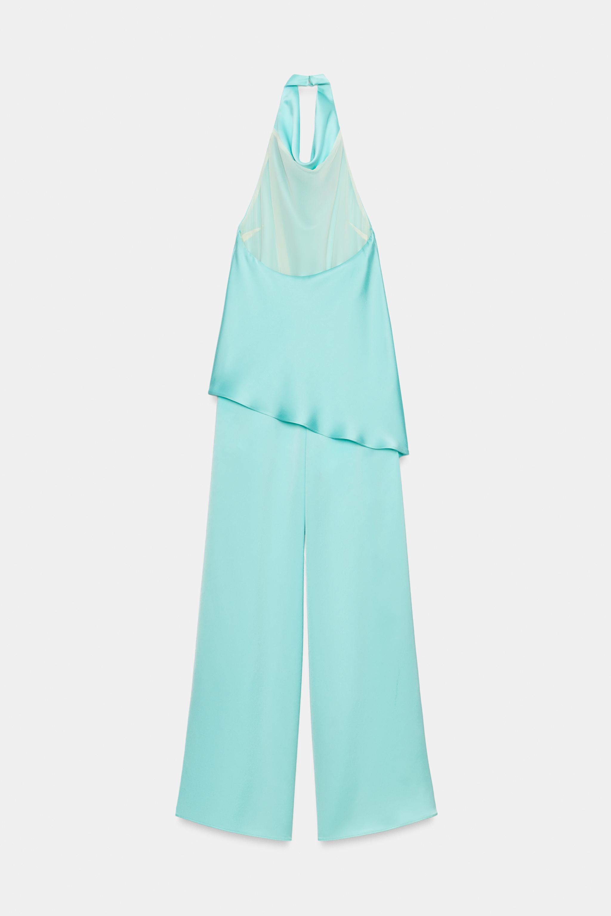 SATIN HALTER JUMPSUIT